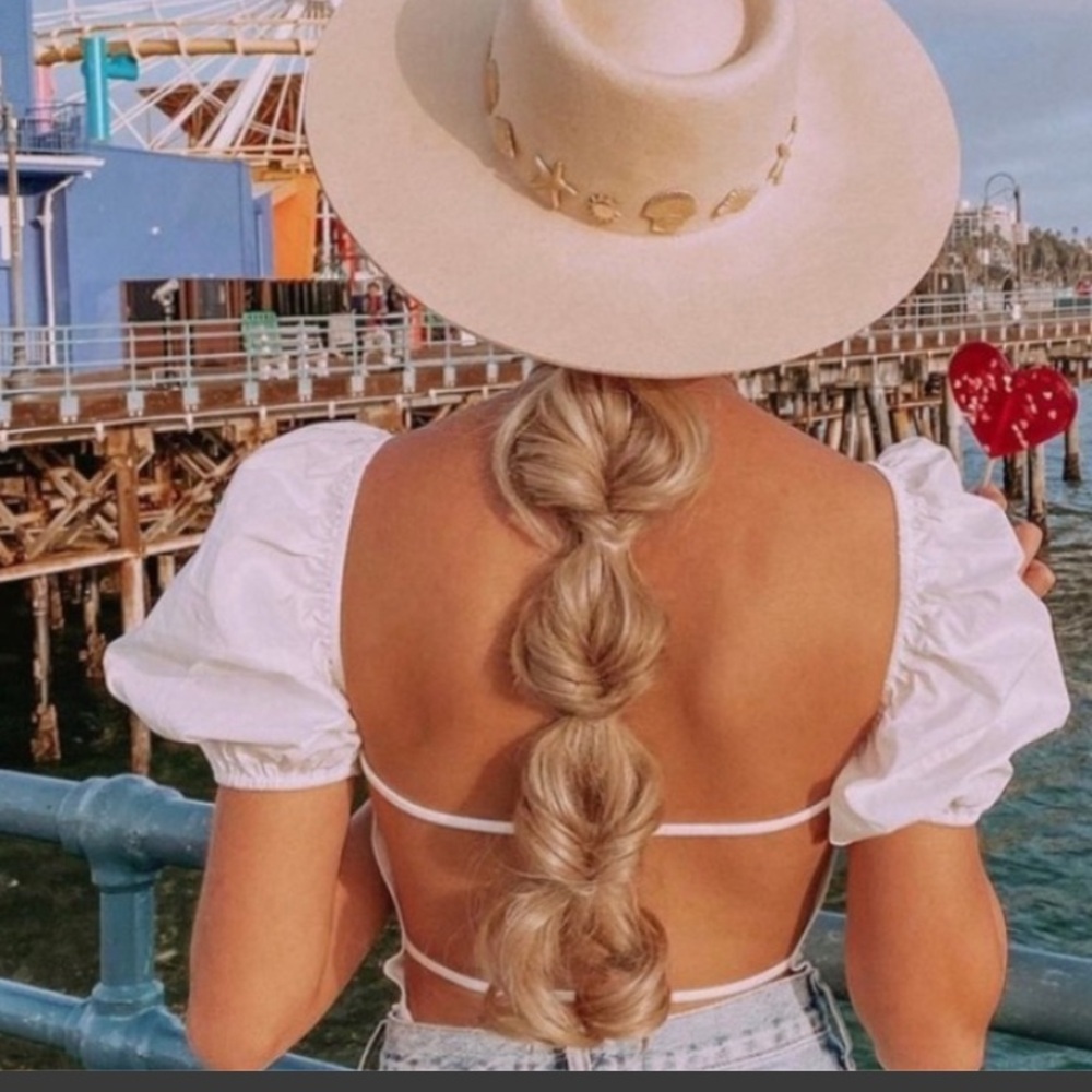 Lack Of Color Cream Seaside Cove Wide-Brimmed Hat